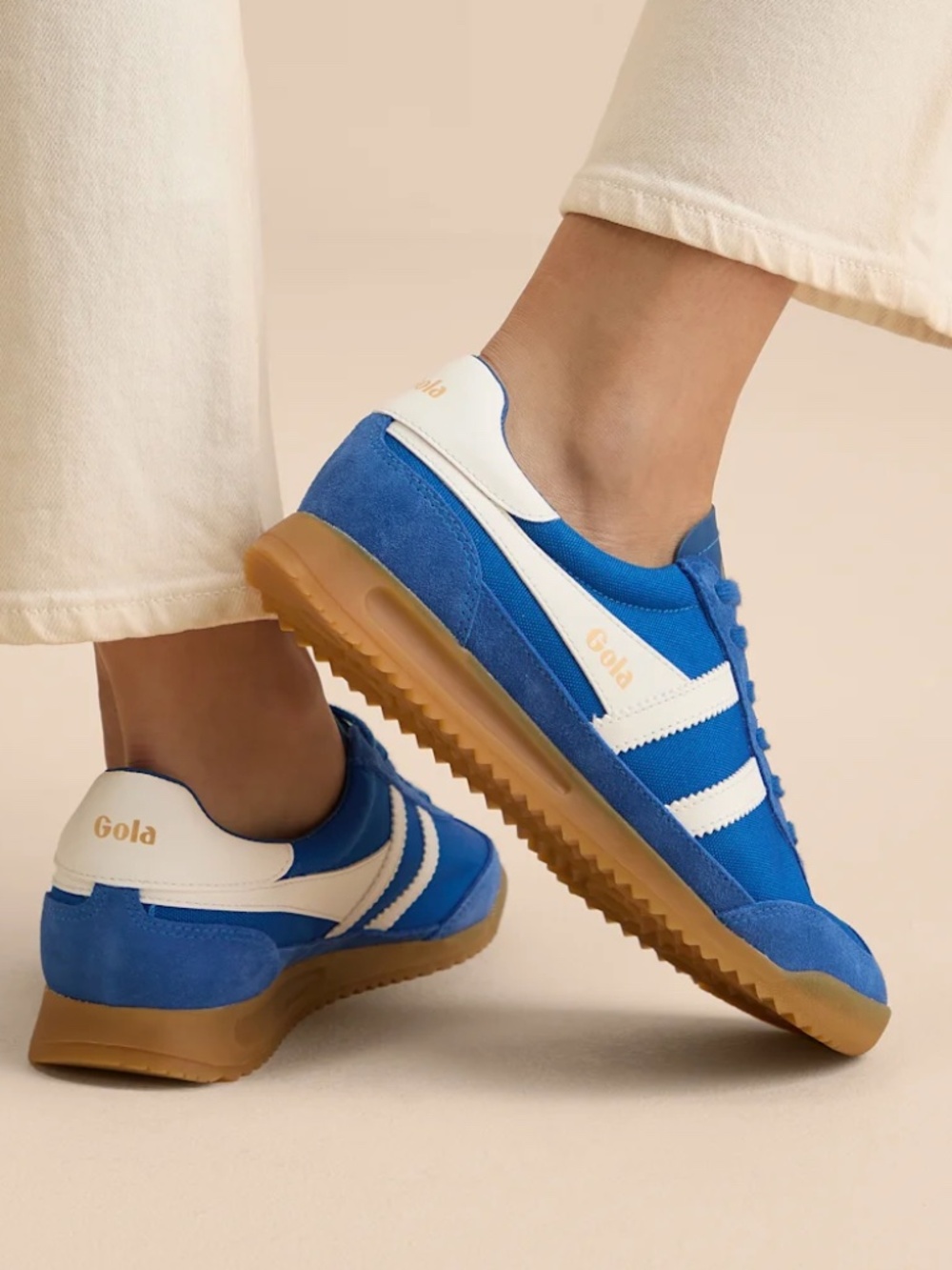 Gola Tornado Sneakers, Sapphire/Off White, Size 9
